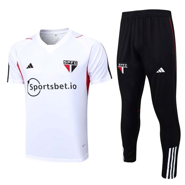 Camiseta Sao Paulo Conjunto Completo 2023-2024 Blanco Negro